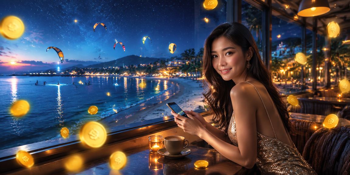 Người dùng kiểm tra tài khoản cá cược bên tách cà phê tại Mũi Né buổi sáng