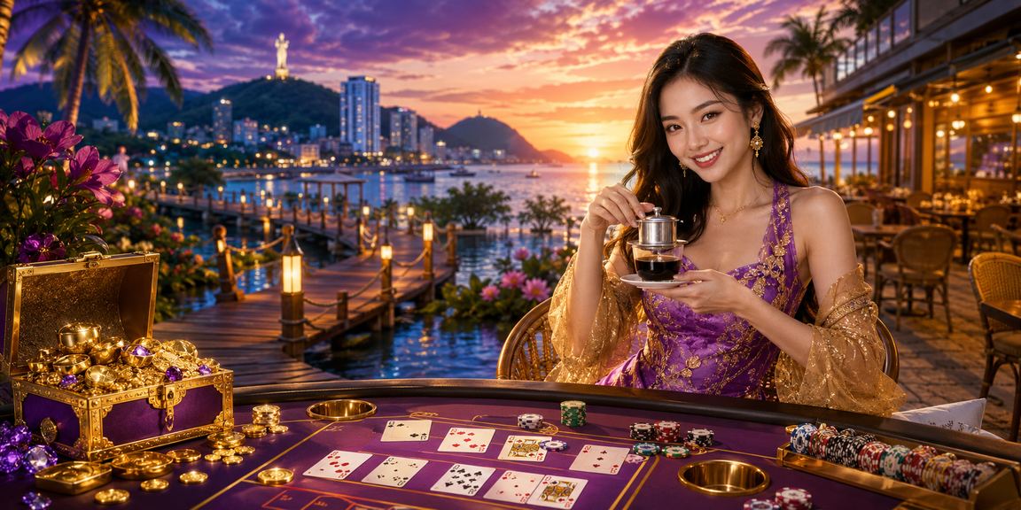 Người chơi trải nghiệm baccarat tại quán cà phê ở Vũng Tàu qua ứng dụng 986